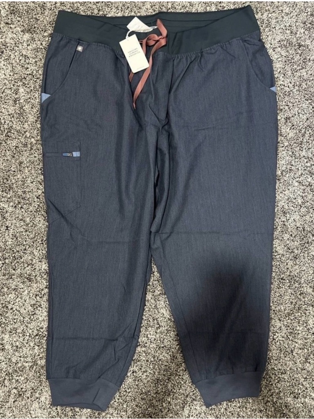 Figs Zamora Jogger Scrub Pants — Heather Denim 3XL - Picture 4 of 5